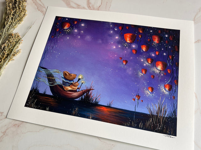 "Lanterns" print