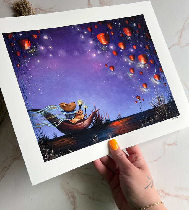 "Lanterns" print