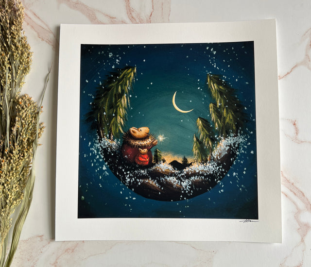 "Winter Moon" print