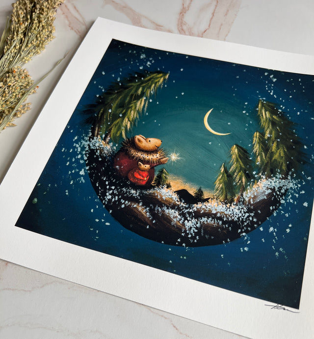 "Winter Moon" print