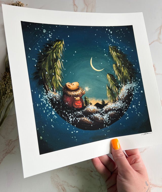 "Winter Moon" print