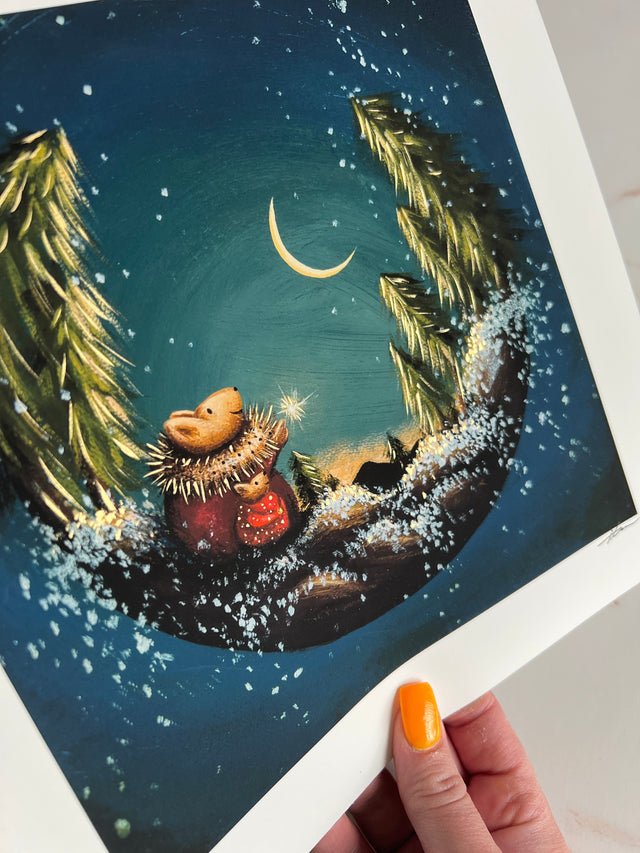 "Winter Moon" print