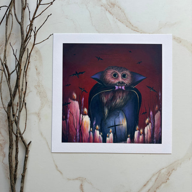 "Dracu-whet" print