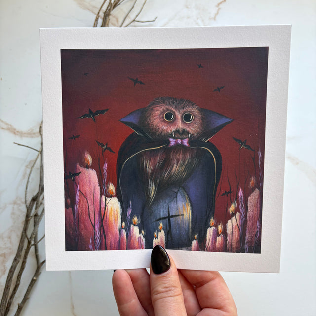"Dracu-whet" print