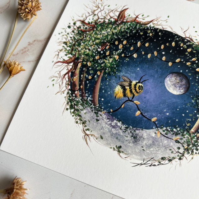 "The Holiday Bee", print