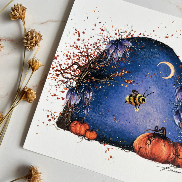 "The Autumn Bee", print