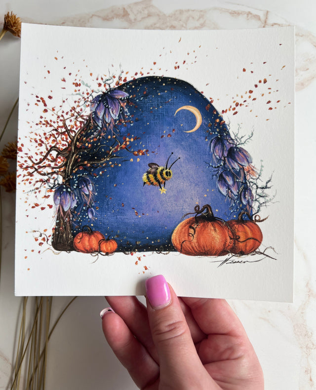 "The Autumn Bee", print