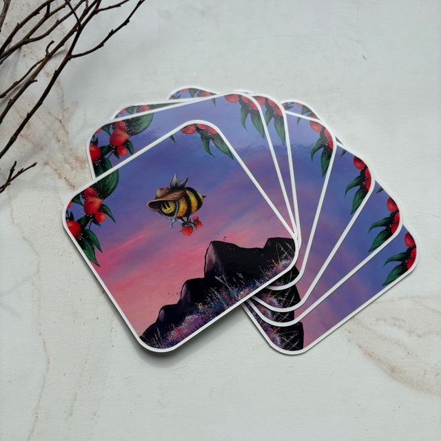 "The Peach Keeper", single sticker