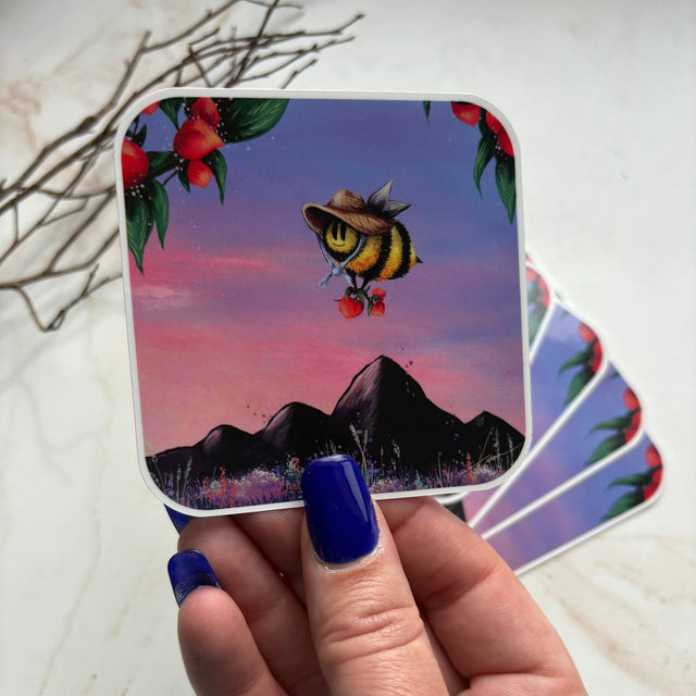 "The Peach Keeper", single sticker