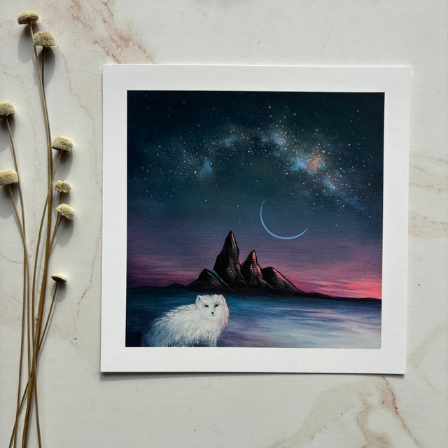 "Nordic Twilight", 6x6" print