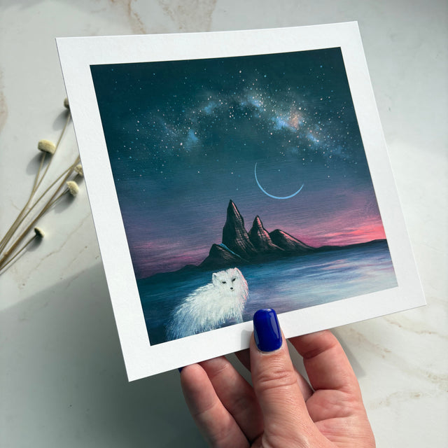 "Nordic Twilight", 6x6" print