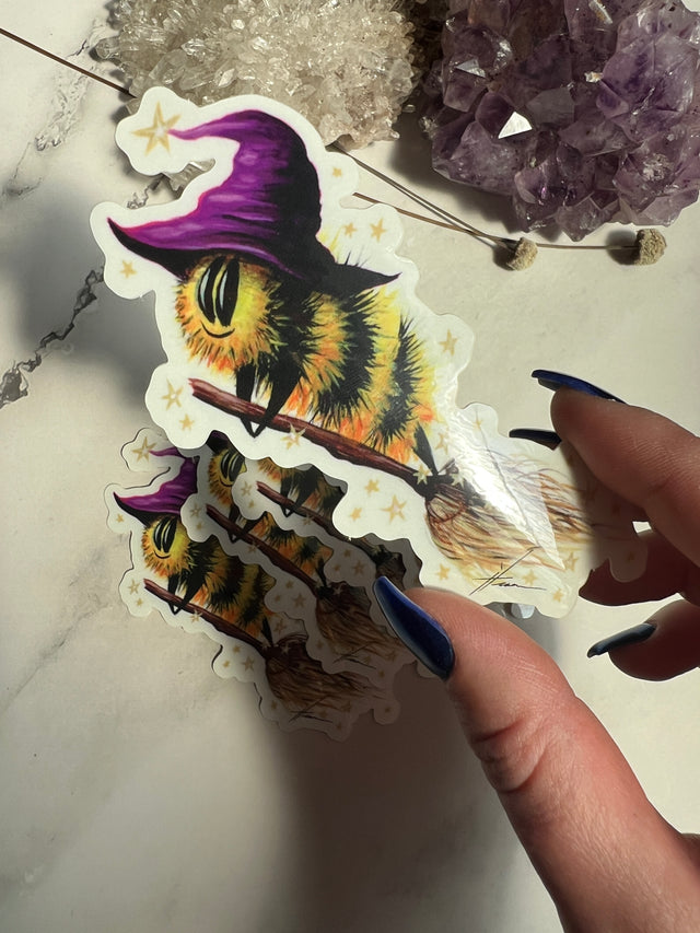 Broomstick Bee sticker