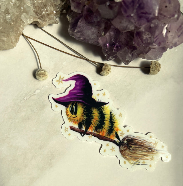 Broomstick Bee sticker