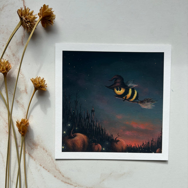 "Broomstick Bee" mini print