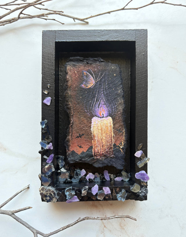 "Purple Flame",  mini diorama
