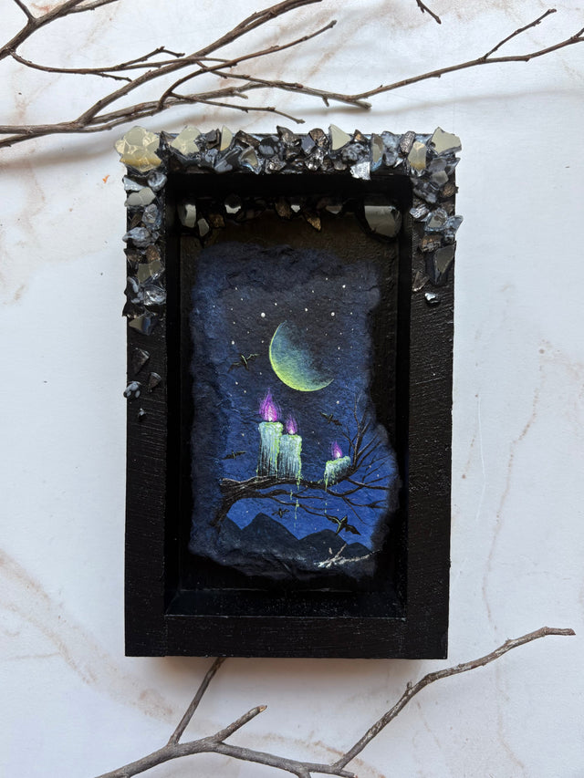 "Neon Moon", mini diorama