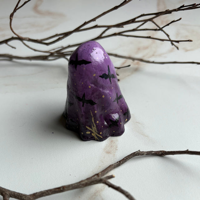 Clay Ghostie, purple ombre bats