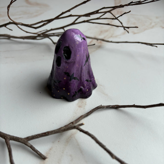 Clay Ghostie, purple ombre bats