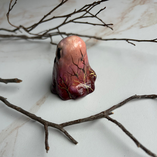Clay Ghostie, amber branches