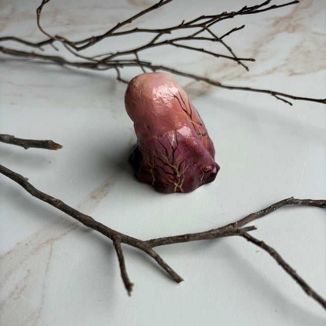 Clay Ghostie, amber branches