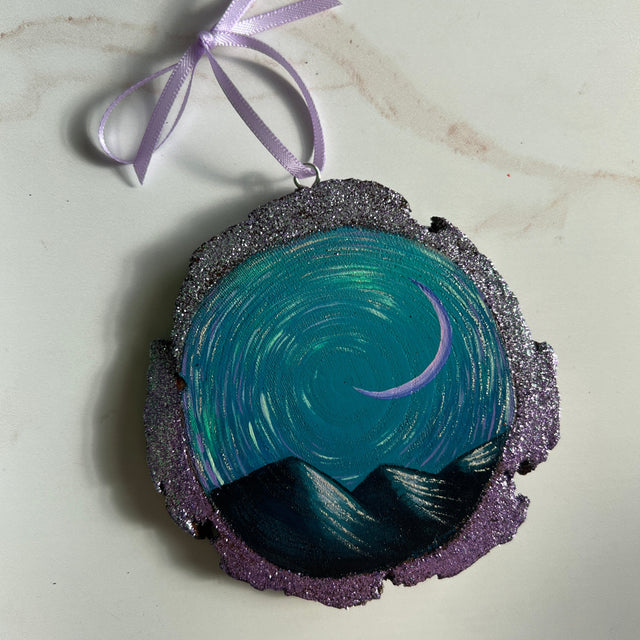 Lavender Moon Ornament