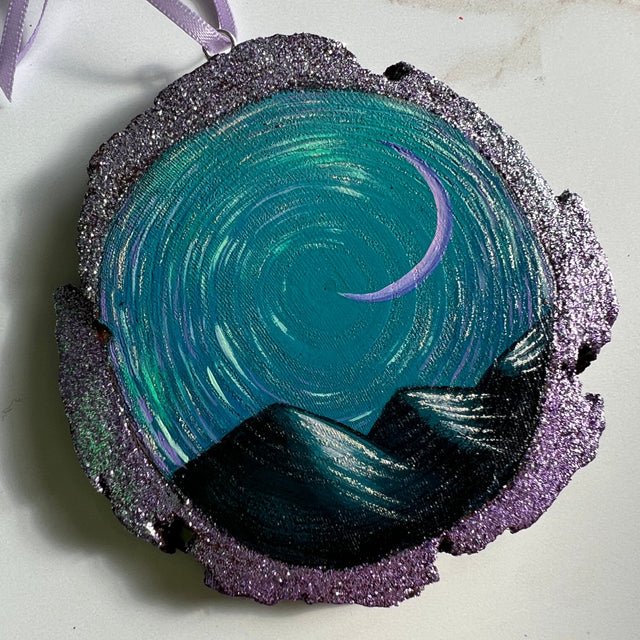 Lavender Moon Ornament