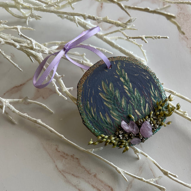 Lavender Leaves Ornament