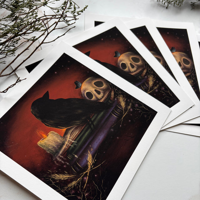 "The Raven's Spell",  6x6" print