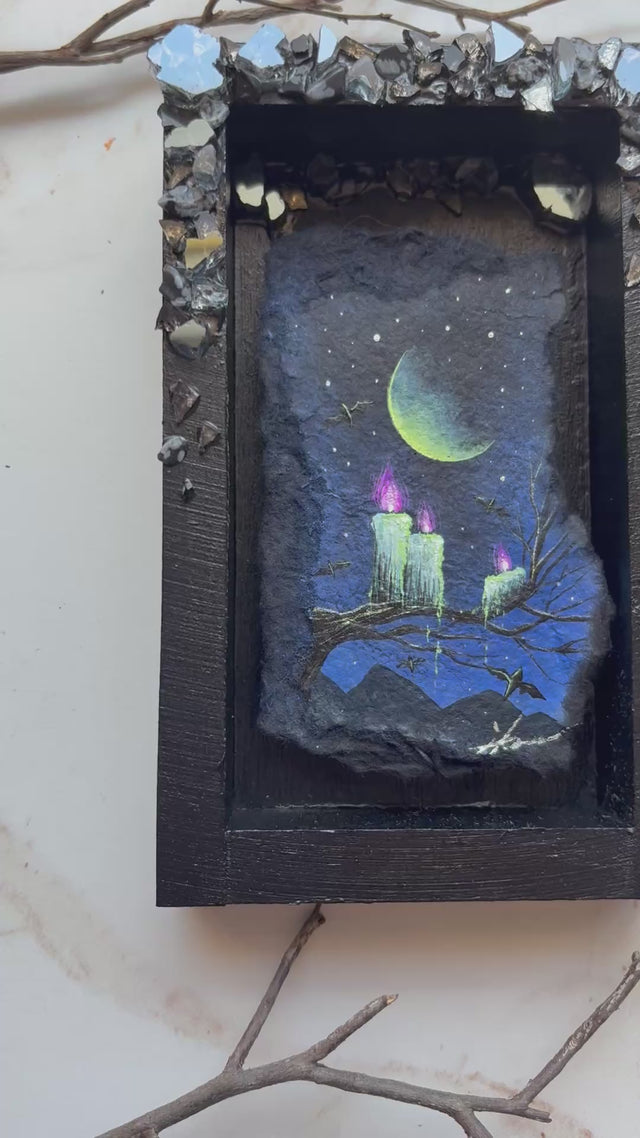 "Neon Moon", mini diorama